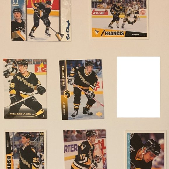 Pittsburgh Penguins Vintage NHL Hockey Cards - Lot of 22 w/ Lemieux , Jagr - Picture 8 of 11